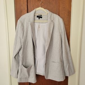 Light Grey Talbots Aberdeen Knit Blazer 22W NWT